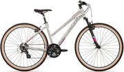 bicicleta rock machine crossride 100 lady 29 gloss grey grey crimson 170 m
