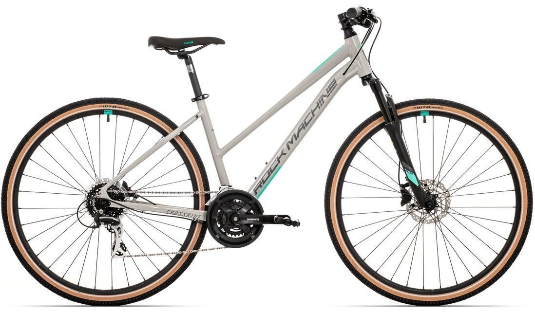 bicicleta rock machine crossride 300 lady 29 gloss grey grey mint 170 m