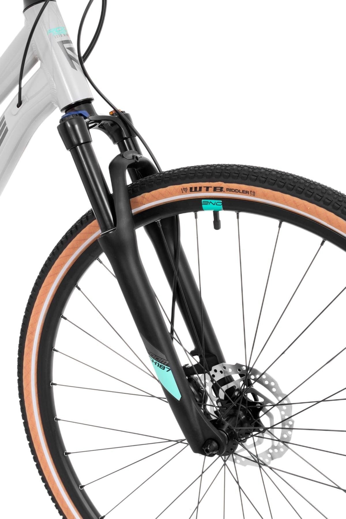 bicicleta rock machine crossride 300 lady 29 gloss grey grey mint 190 l 1