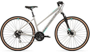 bicicleta rock machine crossride 300 lady 29 gloss grey grey mint 190 l