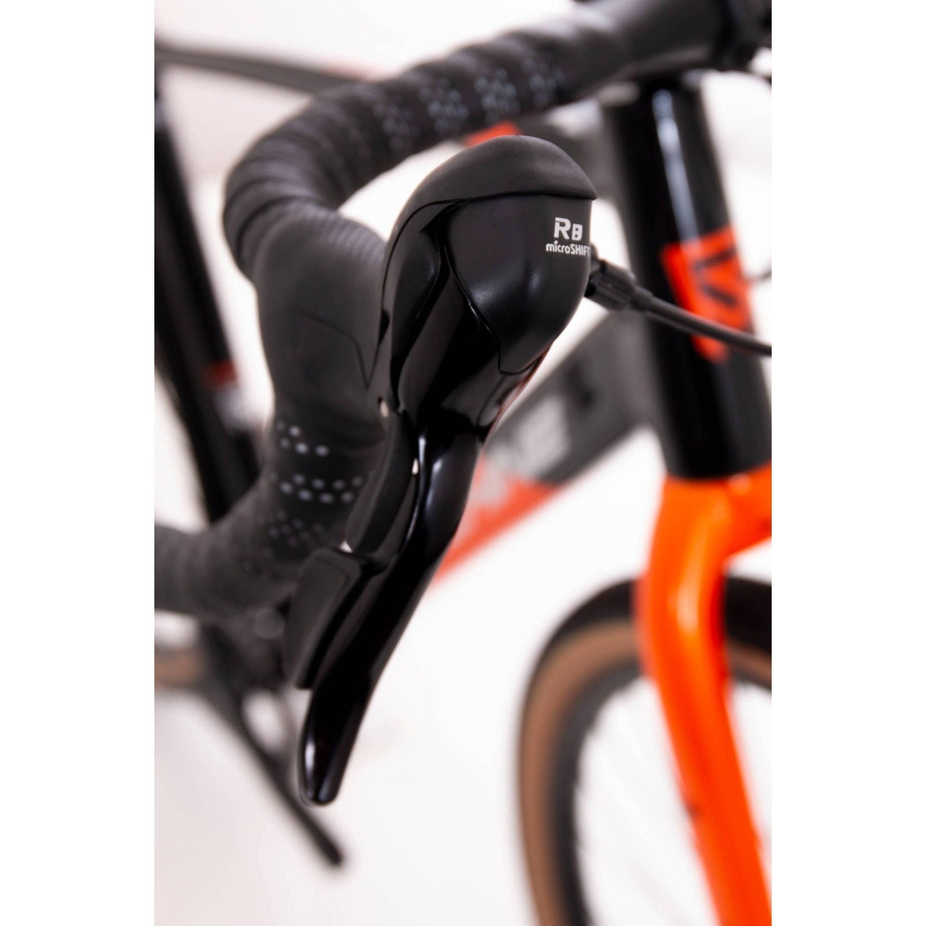 bicicleta rock machine gravelride 200 28 gloss black silver orange 56cm 4