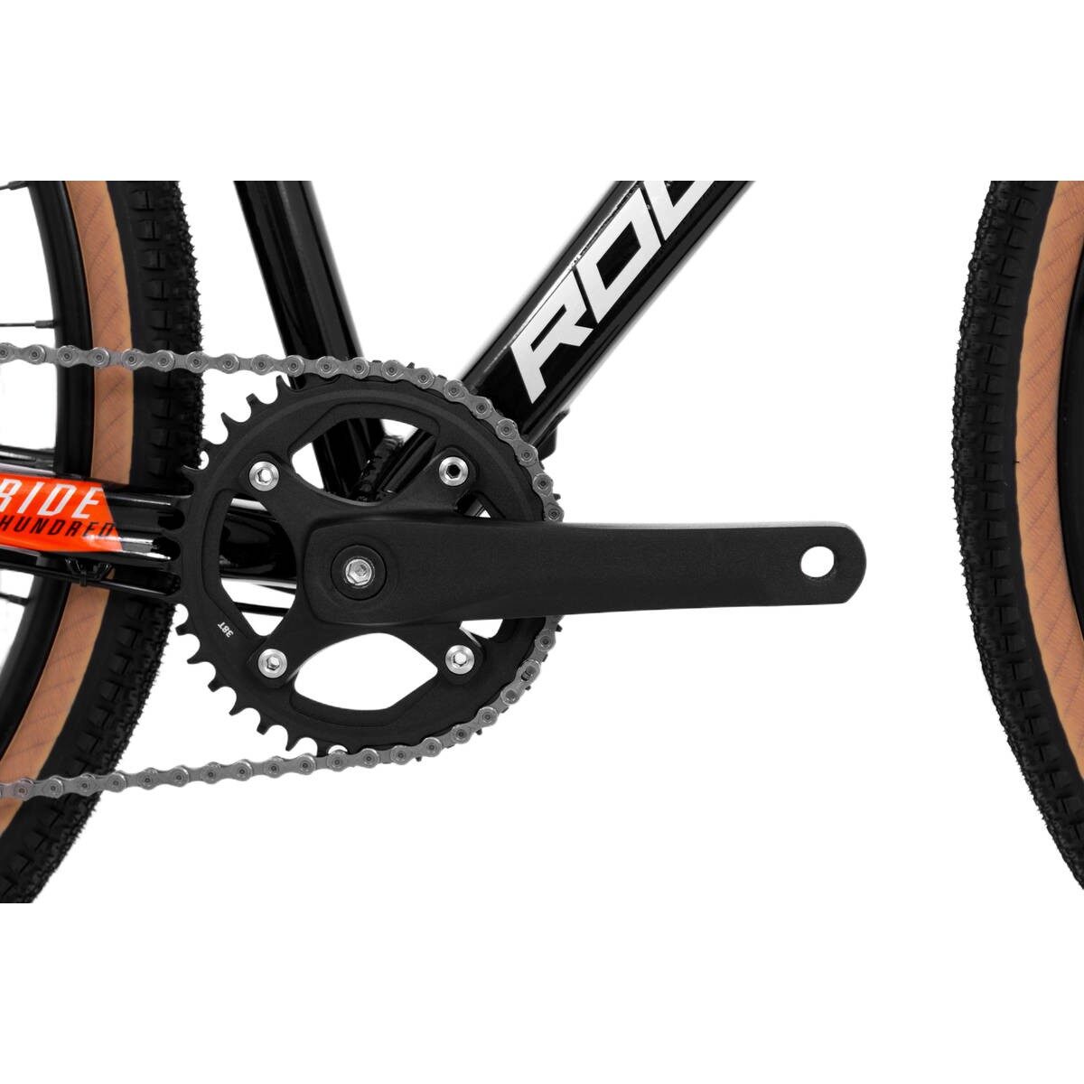bicicleta rock machine gravelride 200 28 gloss black silver orange 56cm 5