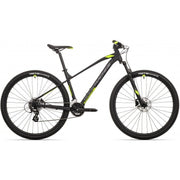bicicleta rock machine manhattan 40 29 29 matte black grey radioactive yellow 190 l