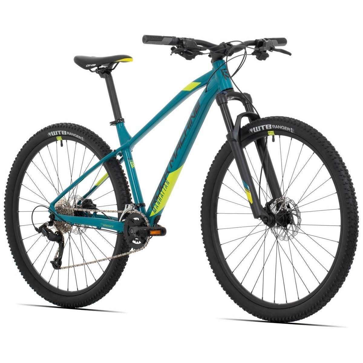 bicicleta rock machine manhattan 90 29 29 gloss blue black radioactive yellow 210 xl 2