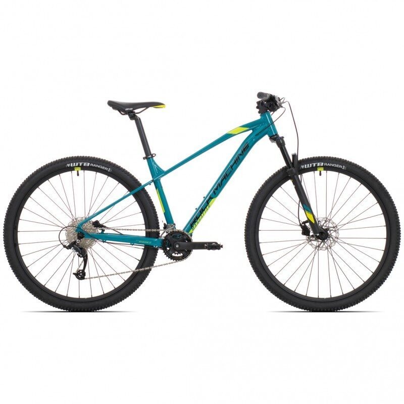 bicicleta rock machine manhattan 90 29 29 gloss blue black radioactive yellow 210 xl