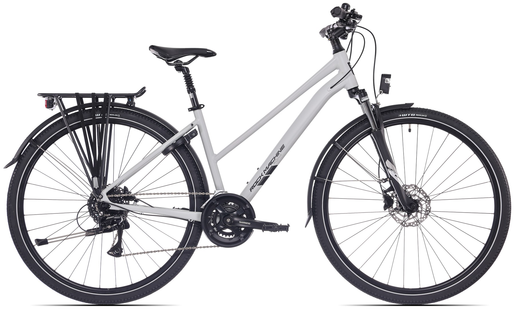 Bicicleta Rock Machine Rokk 40 Easy Entry 28 Gloss Limerock Grey 46cm - (M)