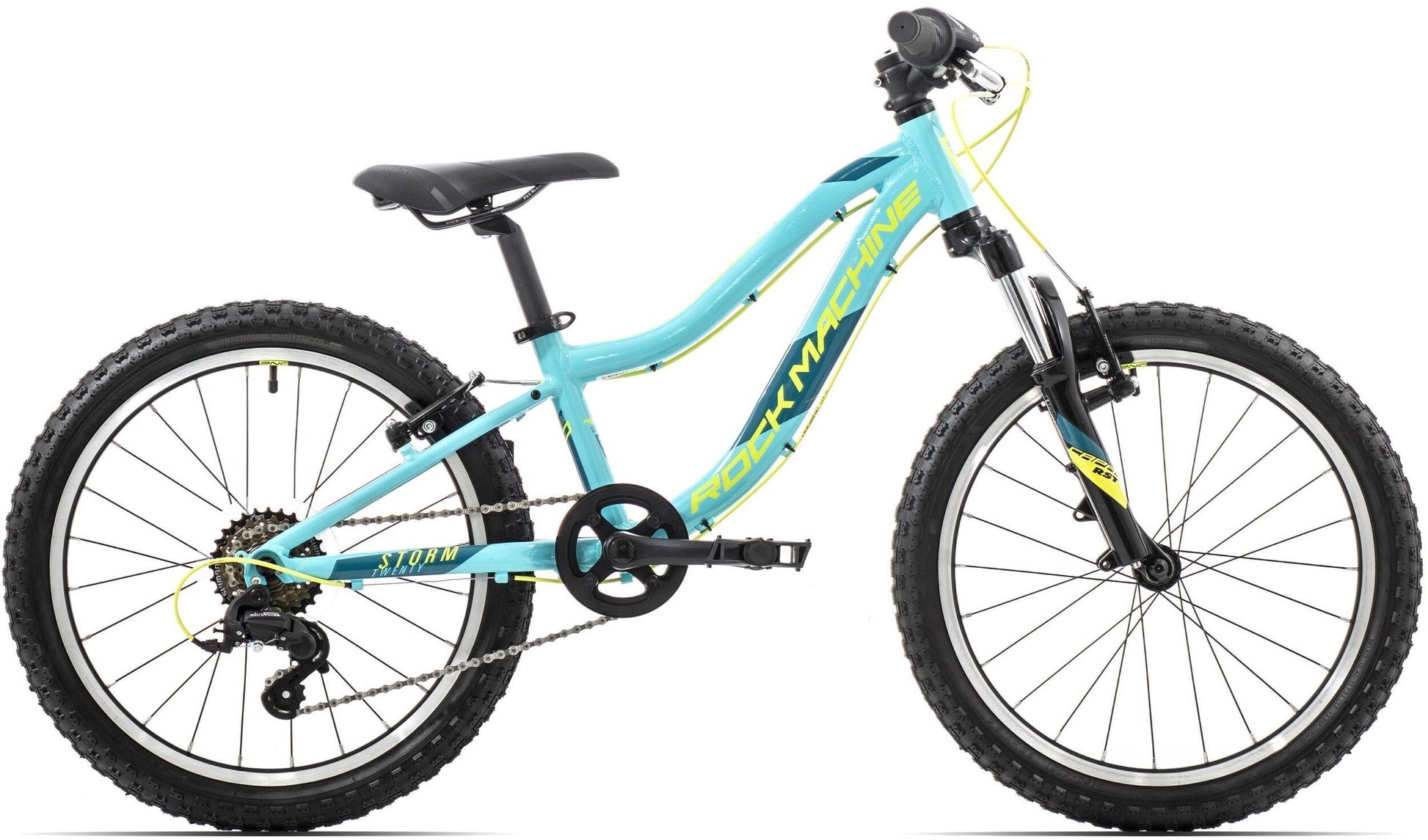 bicicleta rock machine storm 20 vb gloss neon cyan yellow petrol scaled