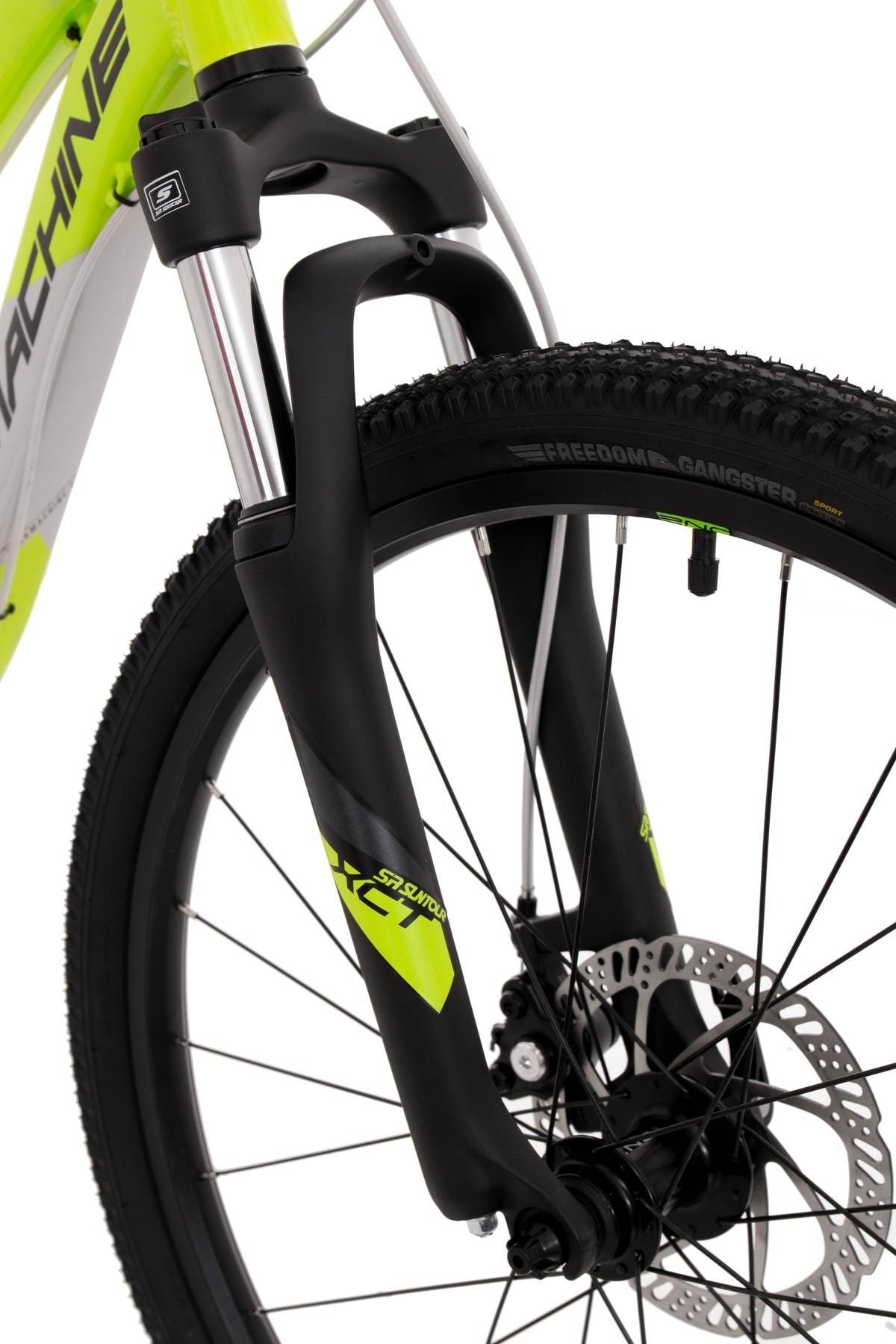 bicicleta rock machine storm 24 md gloss radioactive yellow black silver 4