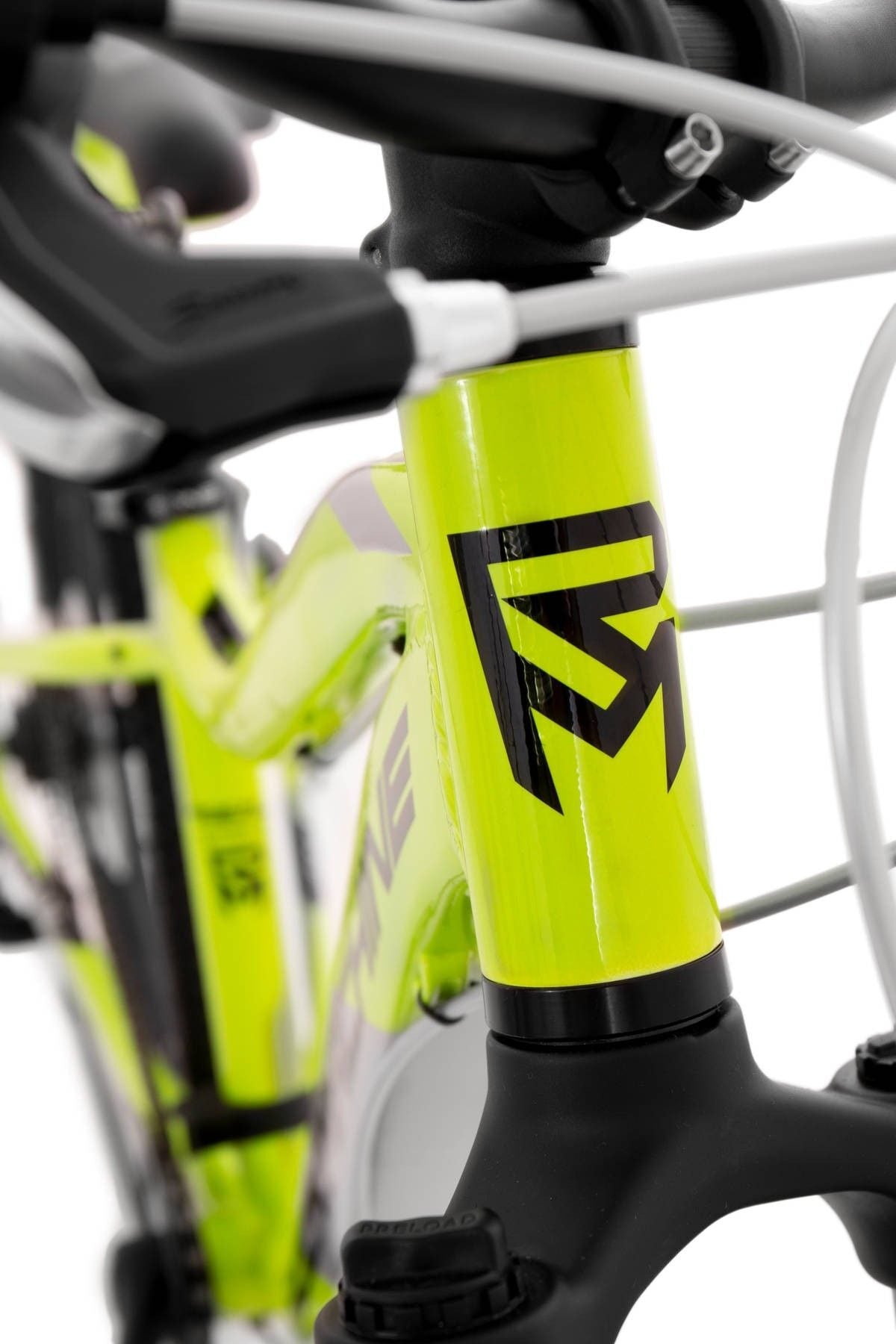 bicicleta rock machine storm 24 md gloss radioactive yellow black silver 5