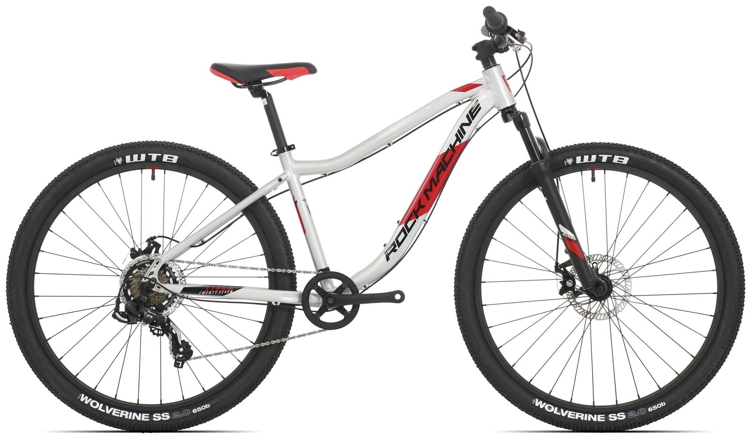 bicicleta rock machine storm 27 md 275 gloss silver black red 15 s scaled
