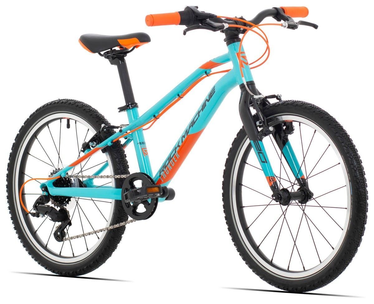 bicicleta rock machine thunder 20 vb gloss neon cyan black orange 3