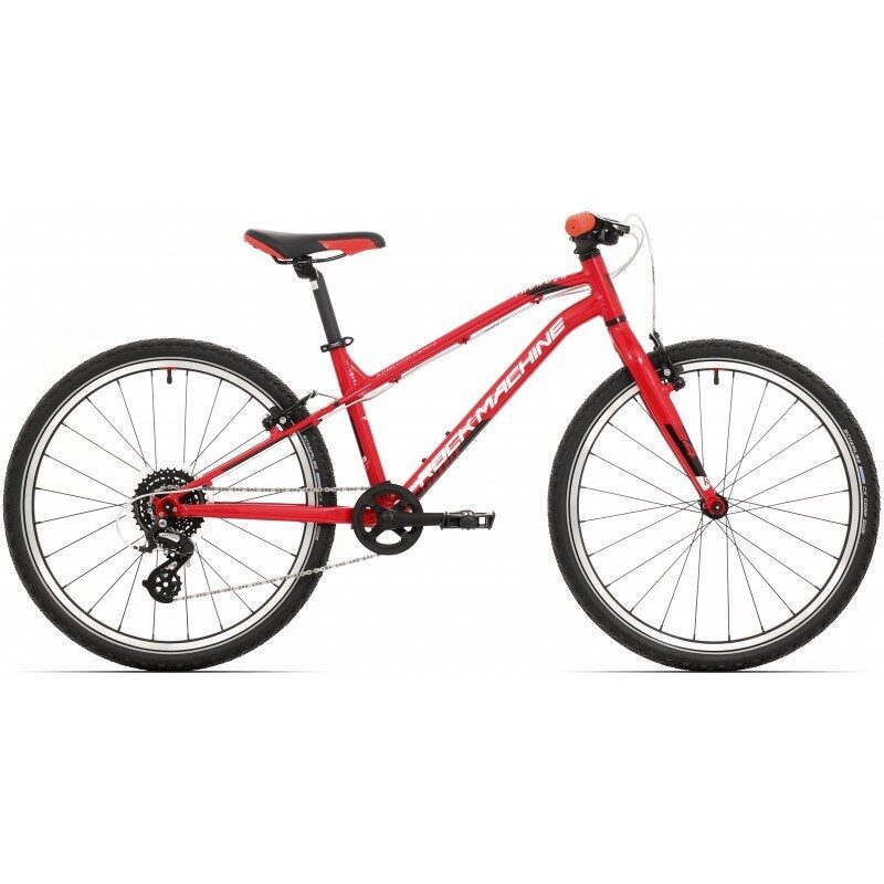 bicicleta rock machine thunder 24 vb gloss red white black