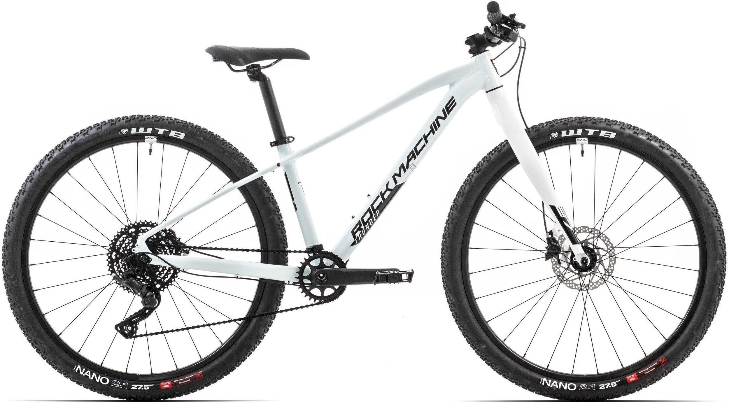 bicicleta rock machine thunder 27 hd ltd 275 gloss polar white black 135 xs