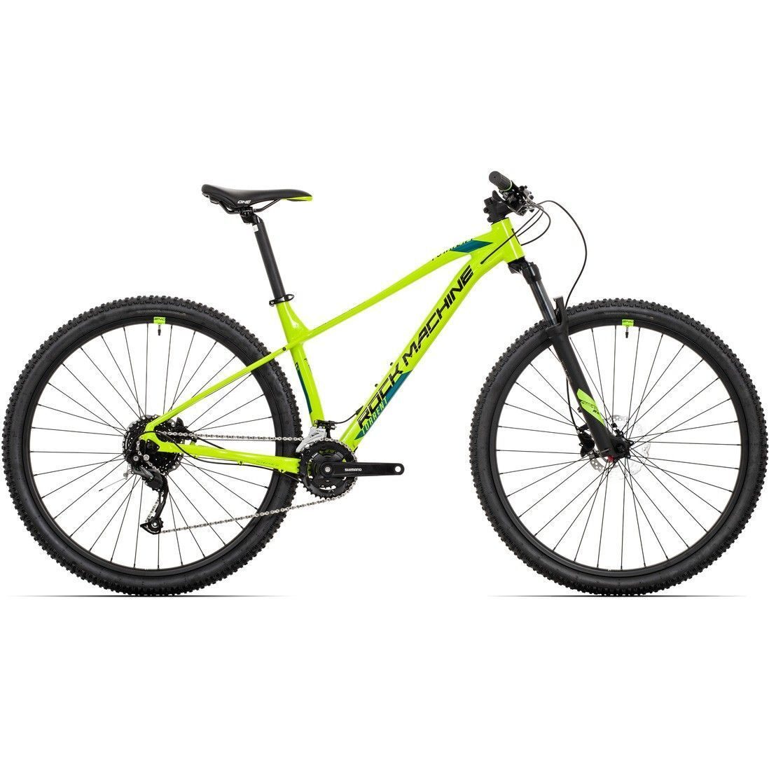 bicicleta rock machine torrent 20 29 29 gloss radioactive yellow black petrol 170 m