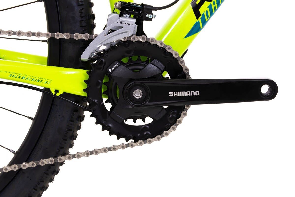 bicicleta rock machine torrent 20 29 29 gloss radioactive yellow black petrol 190 l 4