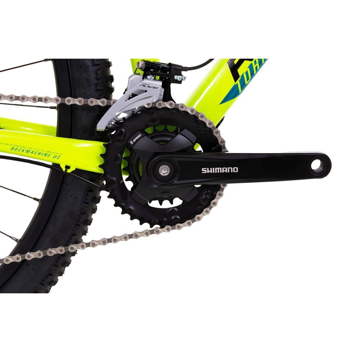 bicicleta rock machine torrent 20 29 29 gloss radioactive yellow black petrol 210 xl 4