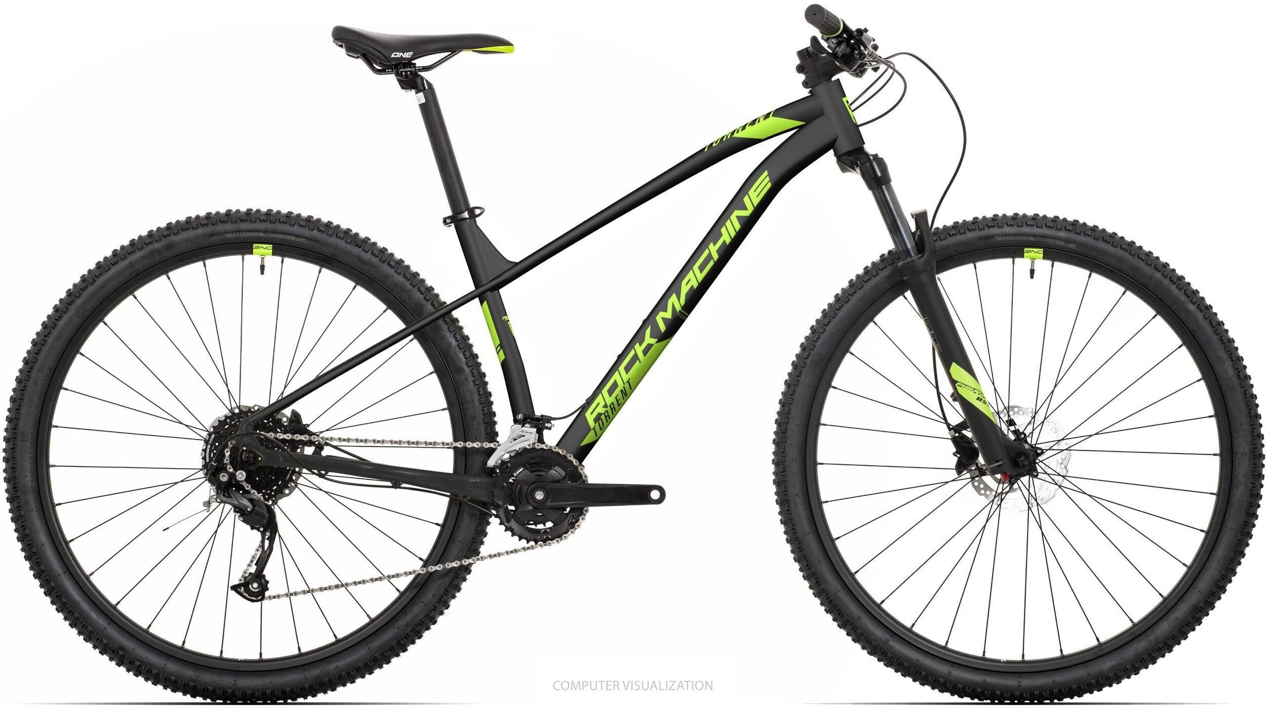 bicicleta rock machine torrent 20 29 29 matte black radioactive yellow 170 m scaled