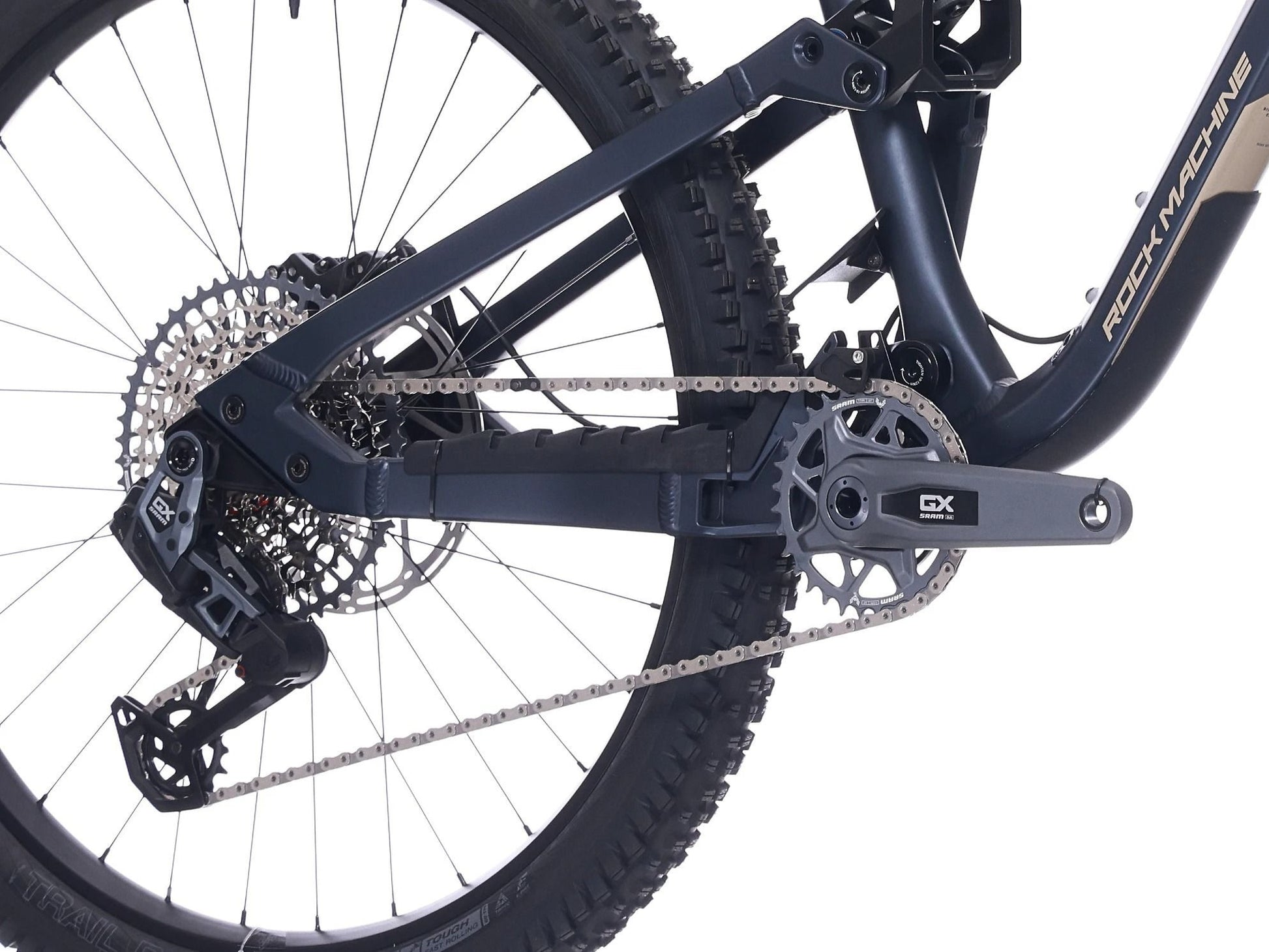 bicicleta rock machine whizz fs ii 90 axs 275 29 matte deep ocean blue 160 m 8