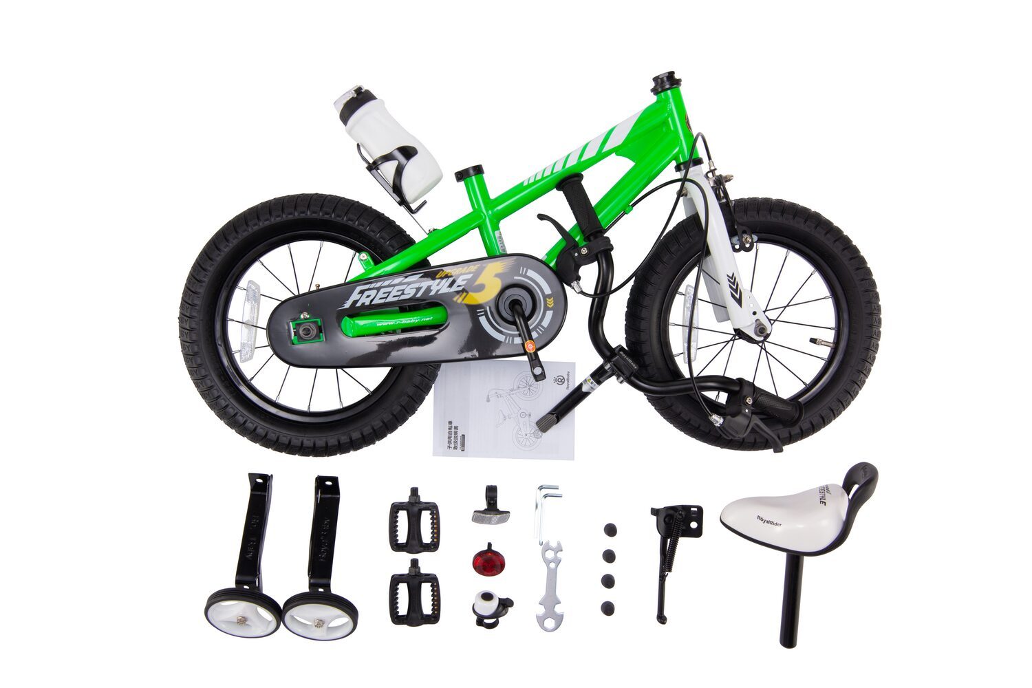 bicicleta royal baby freestyle 12 green 1