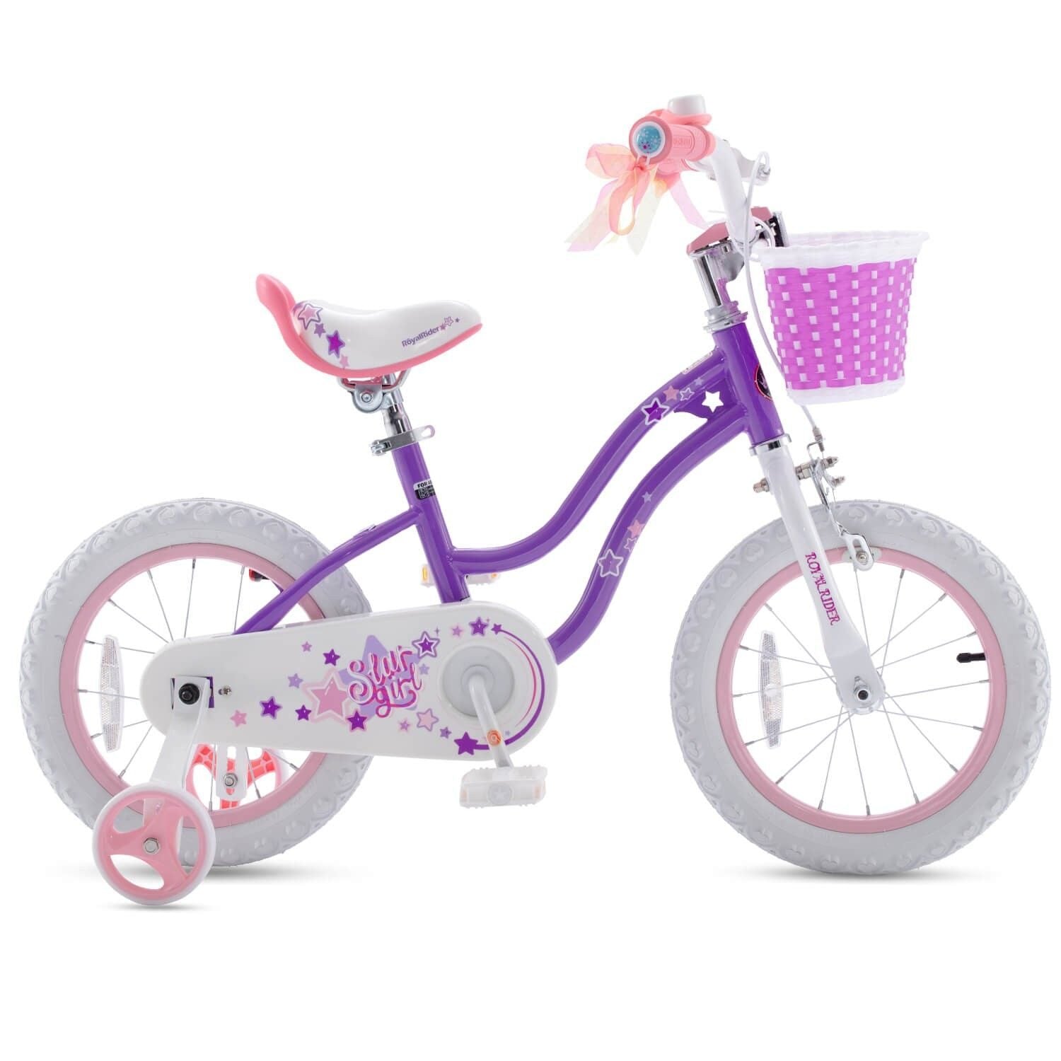 bicicleta royal baby star girl coaster brake 14 purple 1