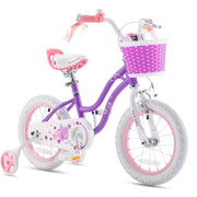 bicicleta royal baby star girl coaster brake 14 purple