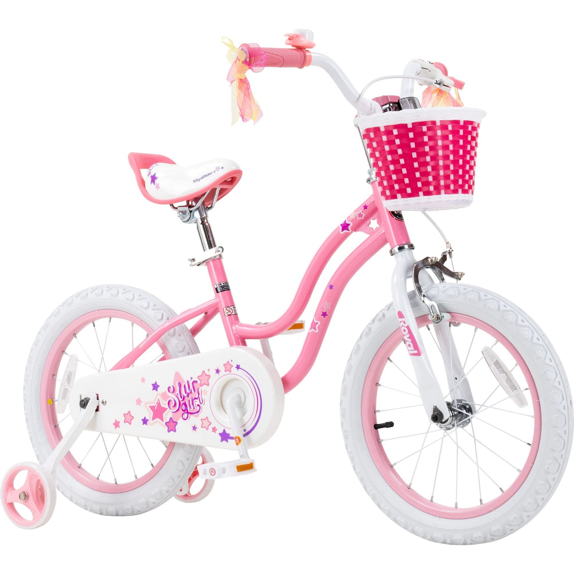 bicicleta royal baby star girl coaster brake 18 pink