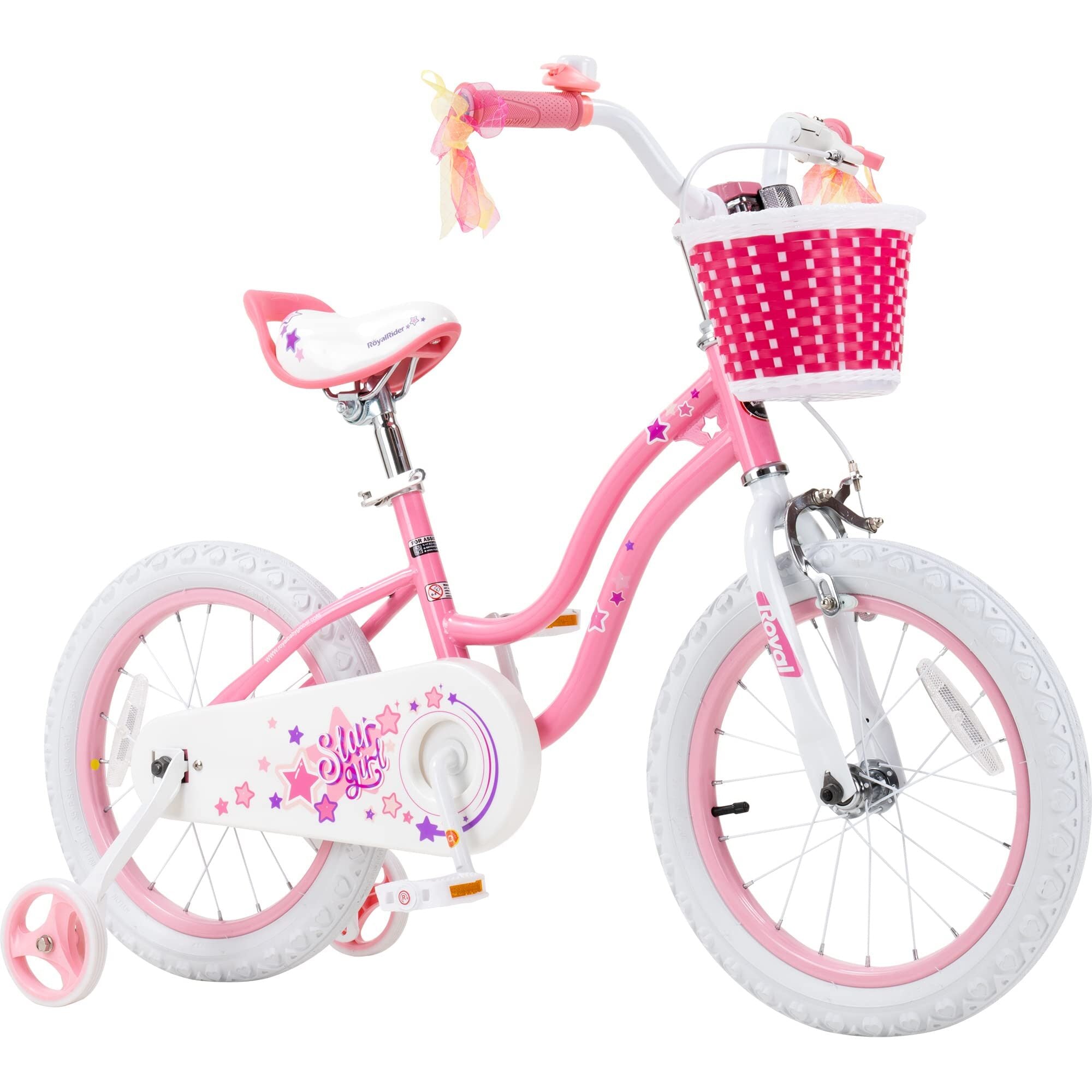bicicleta royal baby star girl coaster brake 18 pink