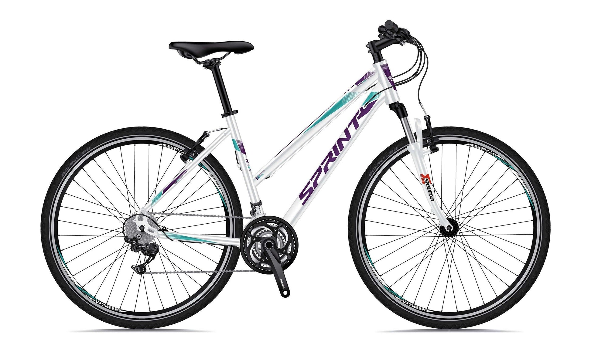 bicicleta sprint sintero lady 28 alb mat 440mm