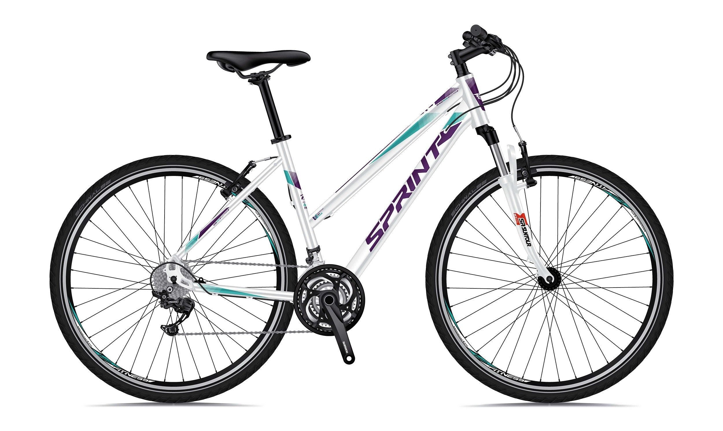 bicicleta sprint sintero lady 28 alb mat 440mm