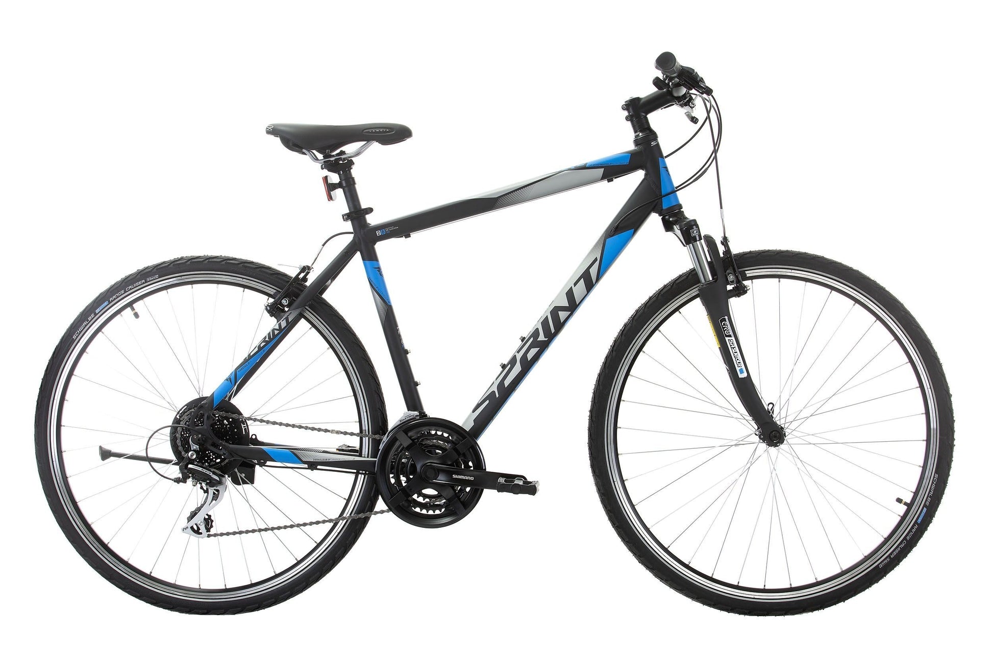 bicicleta sprint sintero man 28 negru cyan 560mm