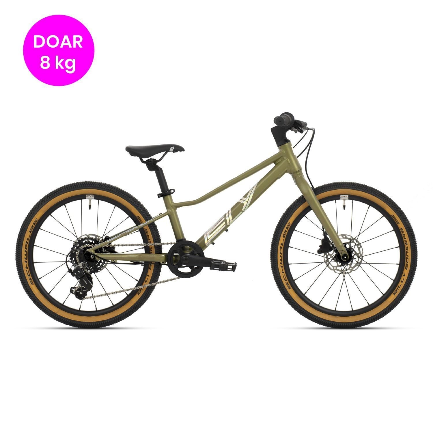 bicicleta superior fly 20 matte olive metallic hologram chrome