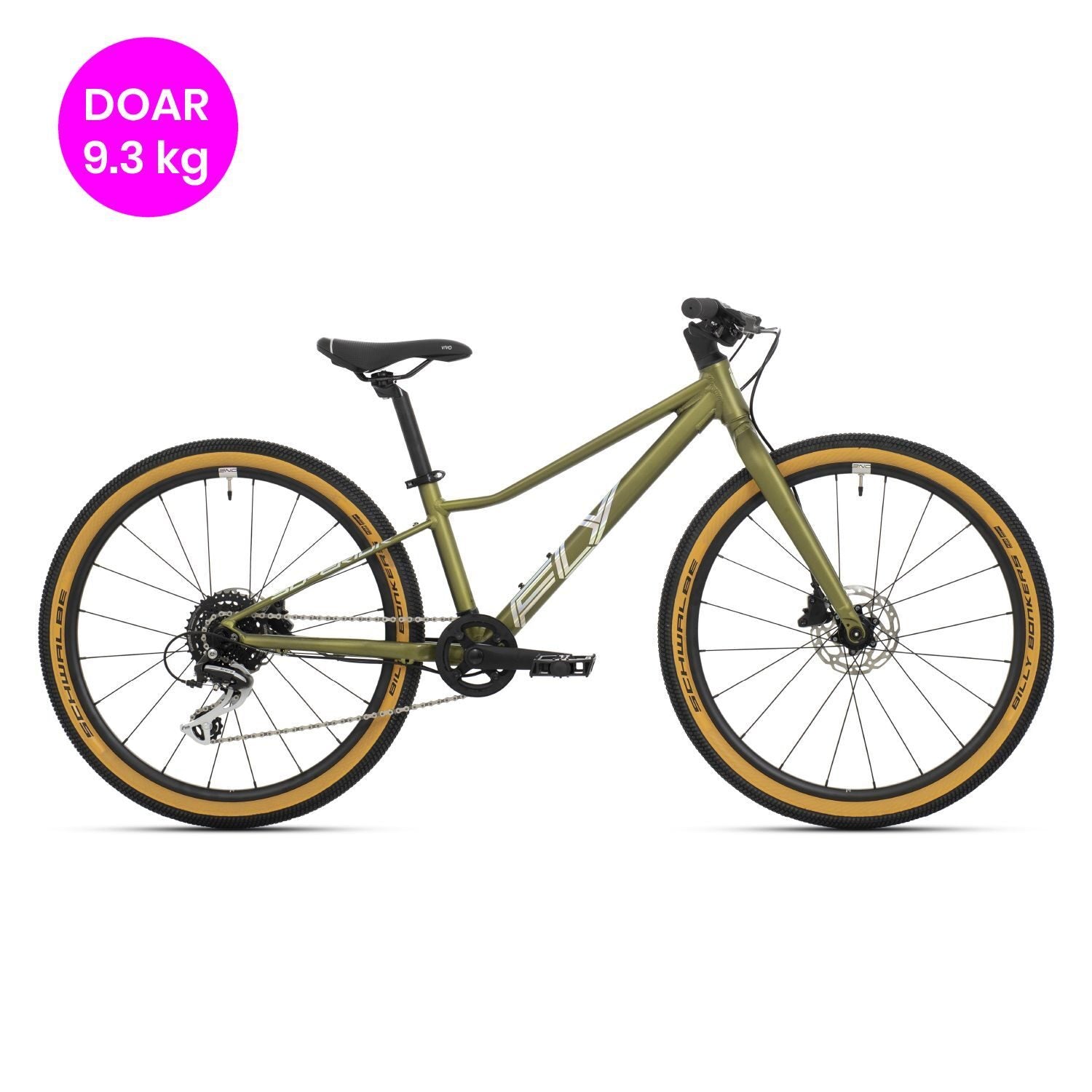 bicicleta superior fly 24 matte olive metallic hologram chrome