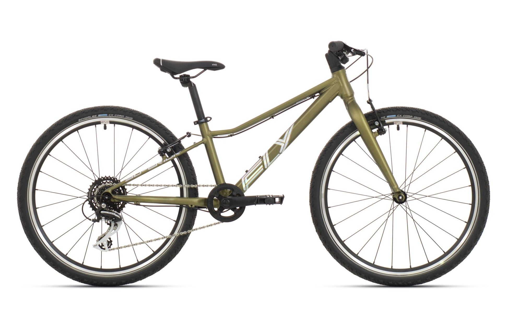 bicicleta superior fly 24 vb matte olive metallic hologram chrome 1 scaled