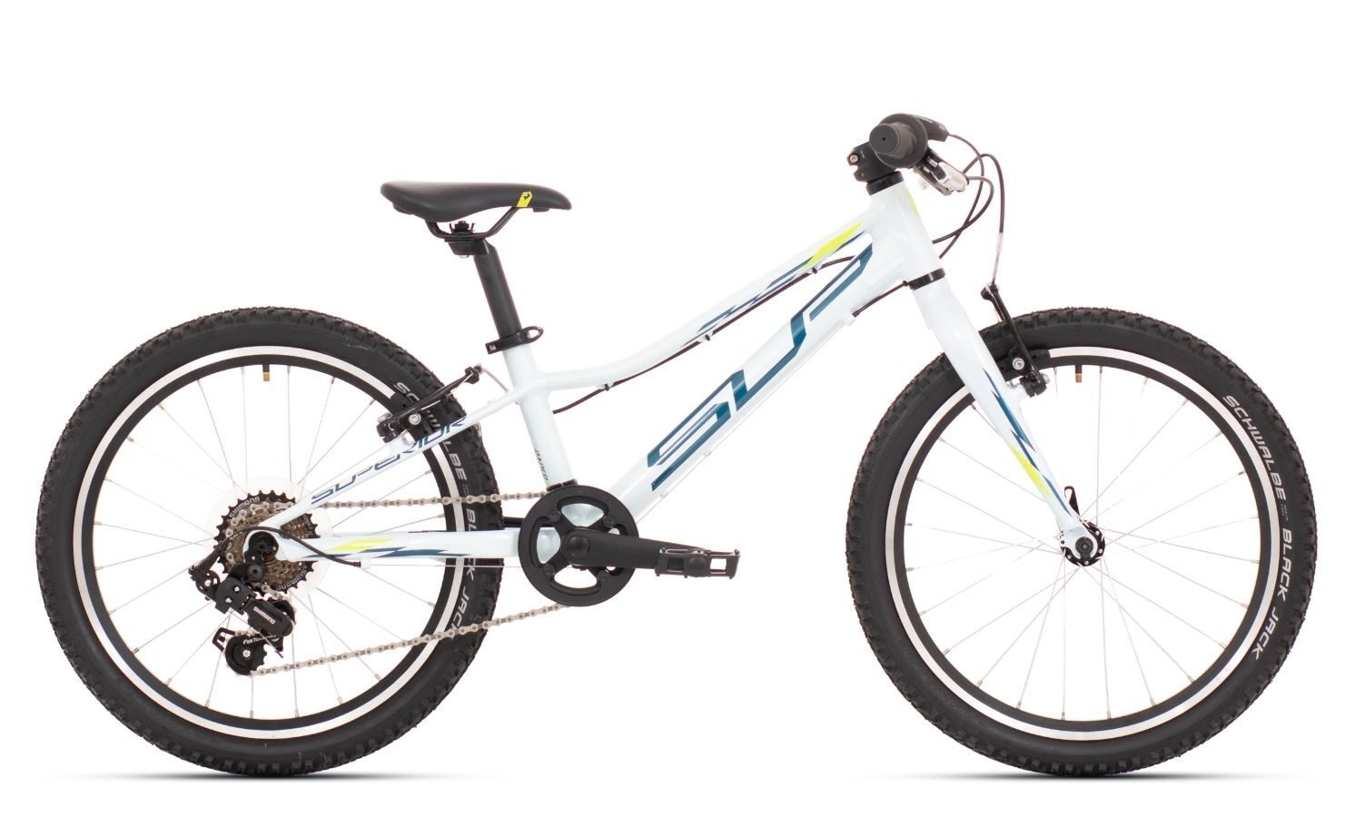 bicicleta superior racer xc 20 gloss white blue neon yellow