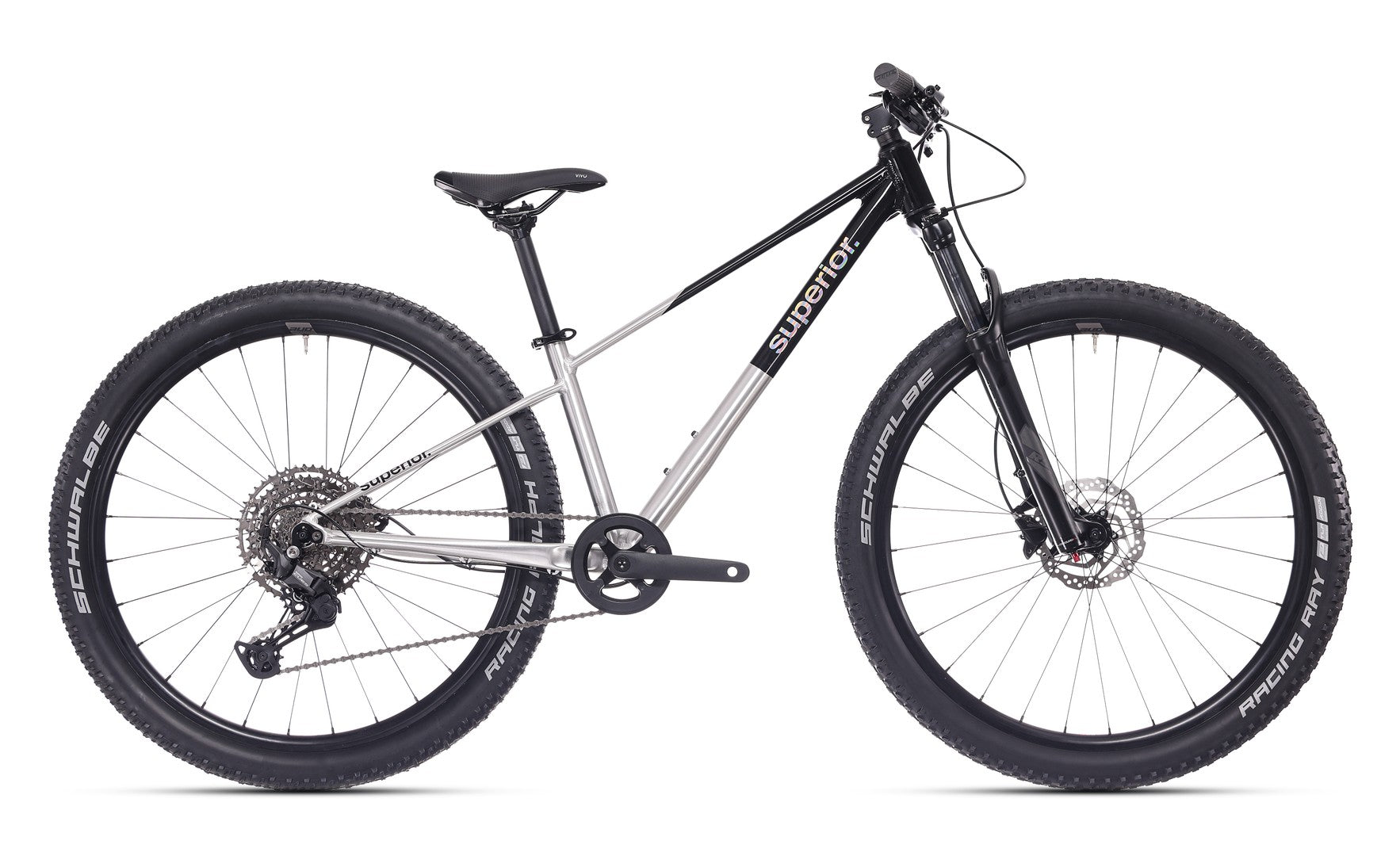 Bicicleta Superior TEAM 27.3 27.5 Gloss Brushed Alu/Rainbow Black 15.5 - (S)