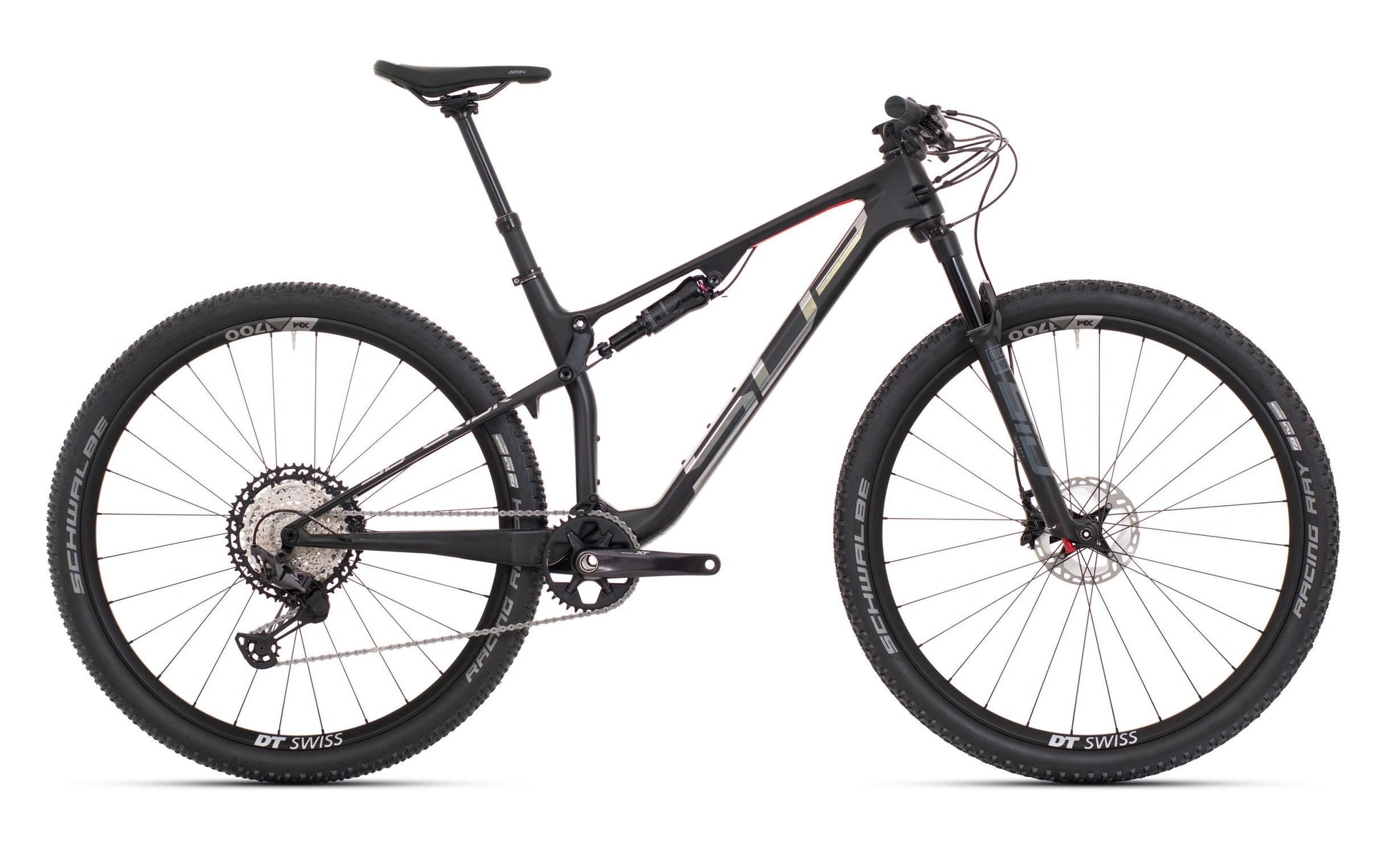 bicicleta superior team xf 29 elite 29 matte carbon chrome team red 175 m