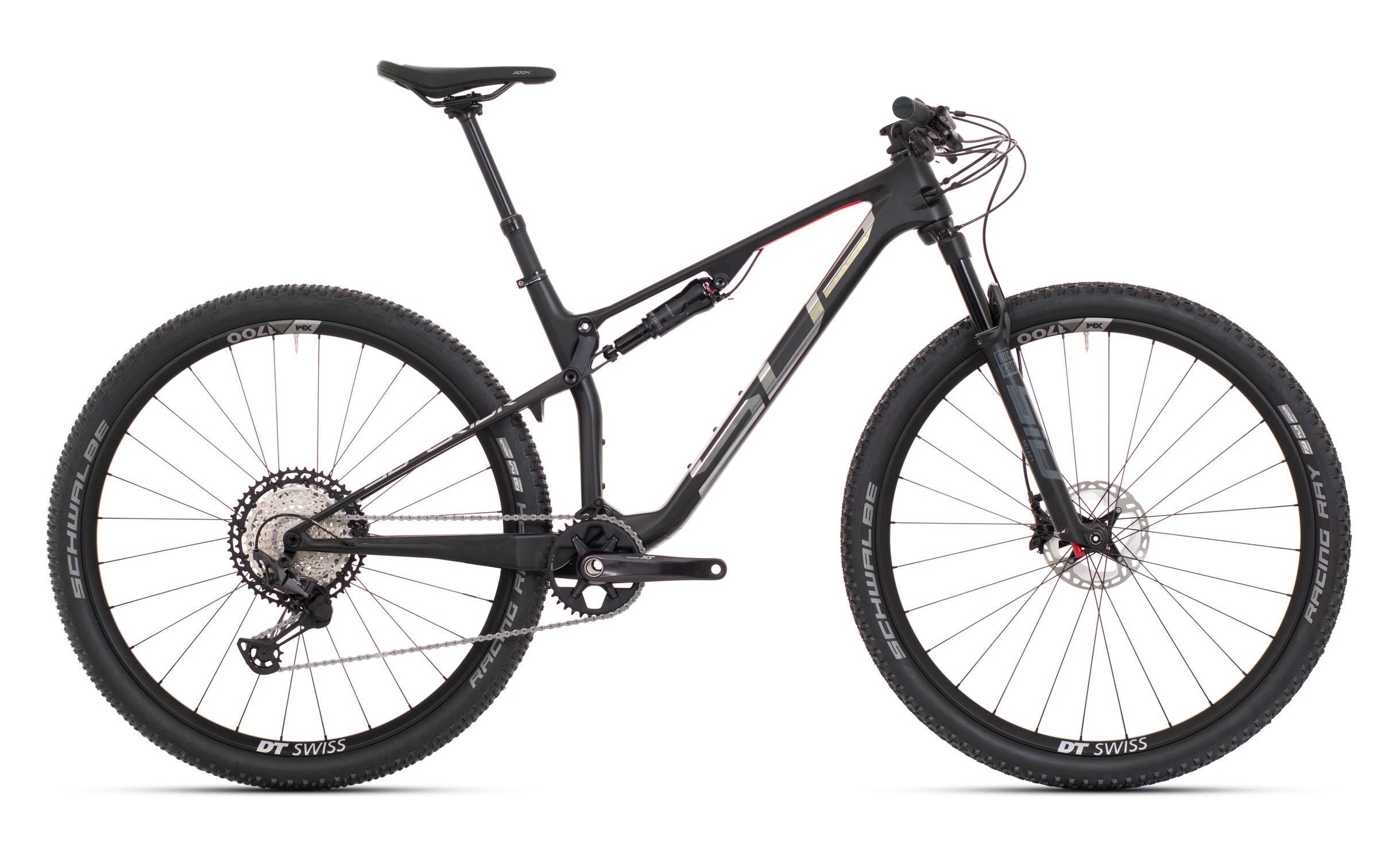 bicicleta superior team xf 29 elite 29 matte carbon chrome team red 175 m