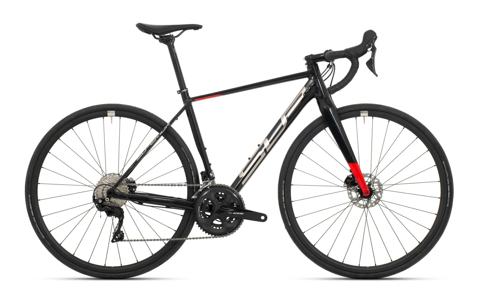 bicicleta superior x road issue black metallic chrome silver team red 56cm l