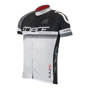 bluza ciclism force lux maneci scurte negru alb xs