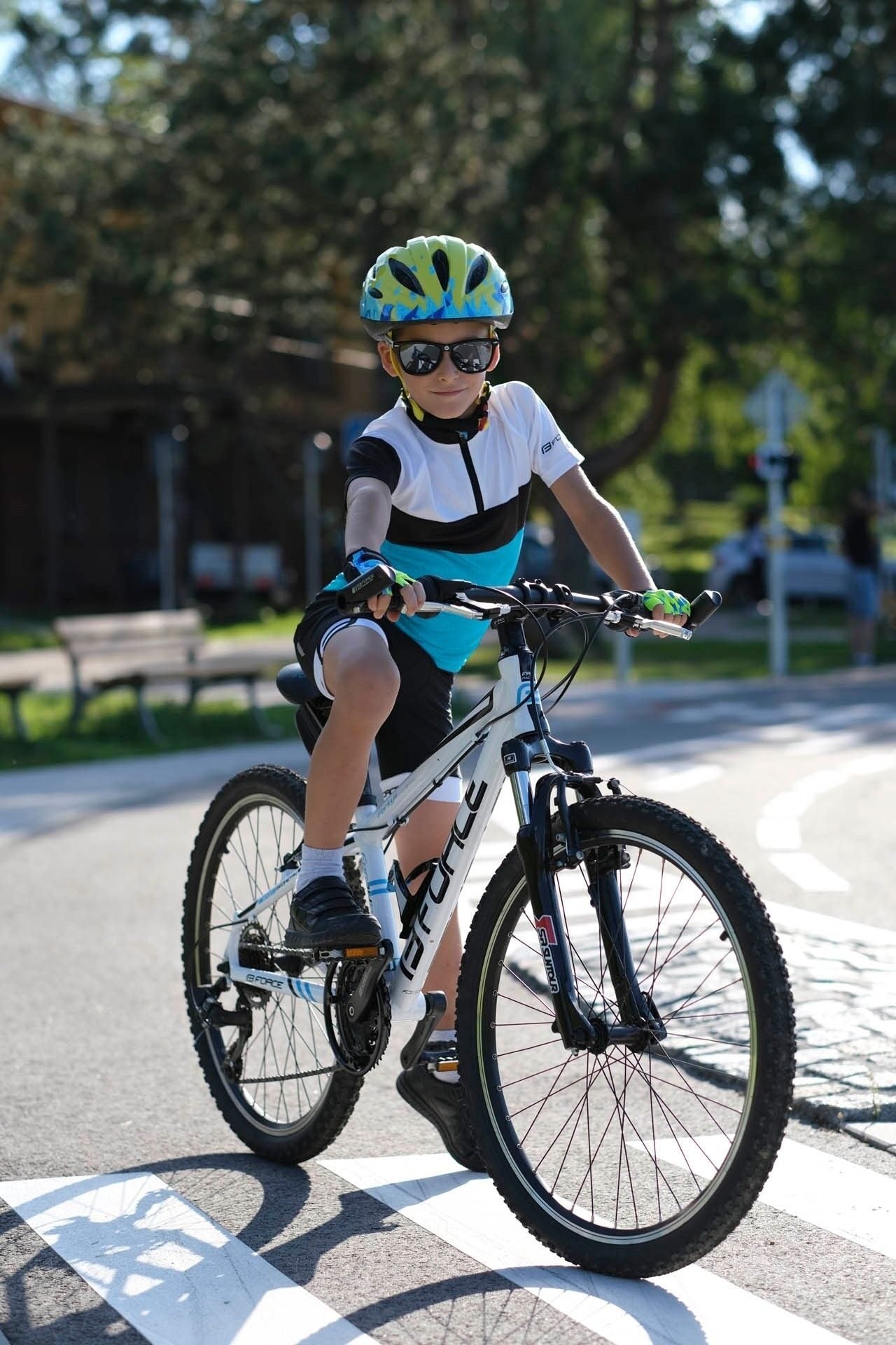bluza copii force kid view albastru alb negru 140 153 cm 2