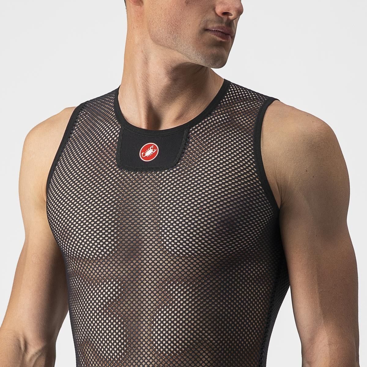 bluza corp fara maneci castelli core mesh 3 sl negru xxl 2