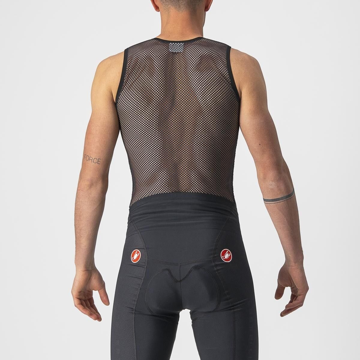 bluza corp fara maneci castelli core mesh 3 sl negru xxl