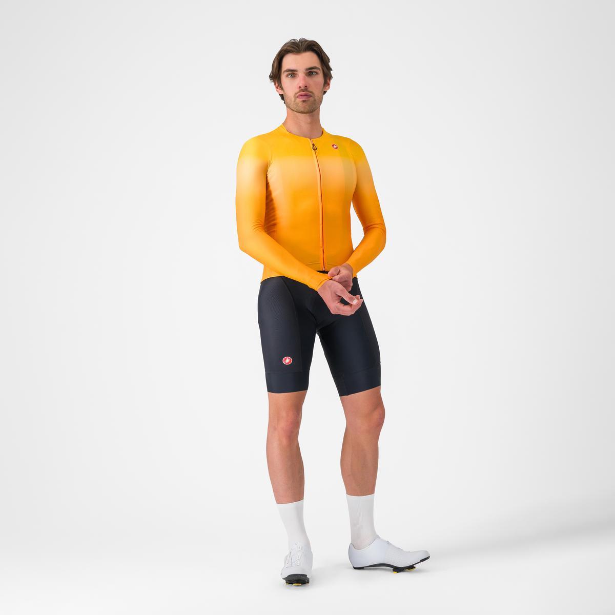 Bluza cu maneca lunga Castelli UPF LS, pentru barbati, portocaliu aprins L