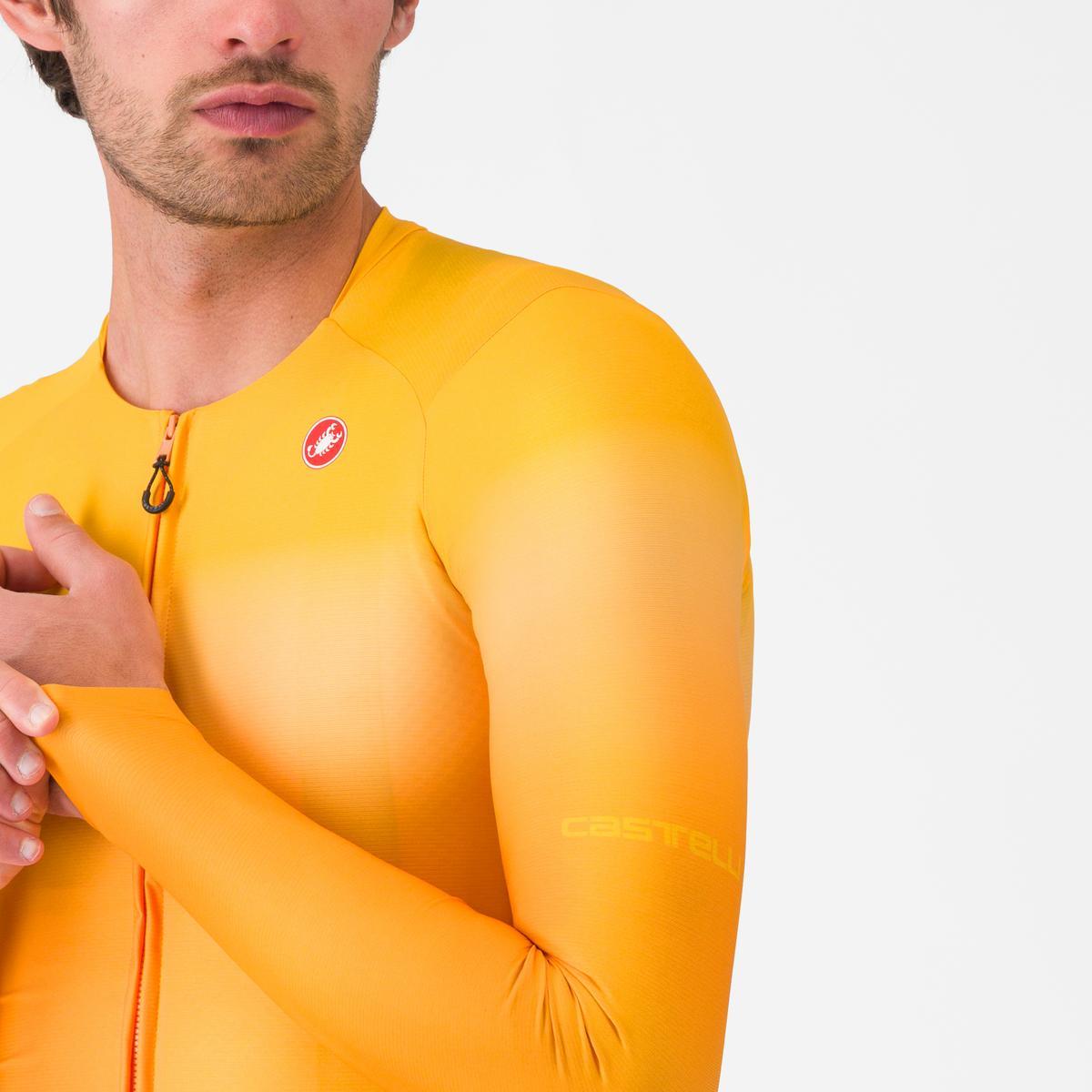Bluza cu maneca lunga Castelli UPF LS, pentru barbati, portocaliu aprins L