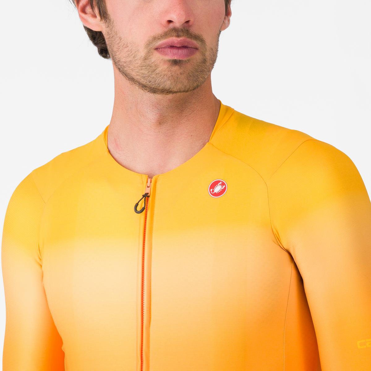 Bluza cu maneca lunga Castelli UPF LS, pentru barbati, portocaliu aprins S