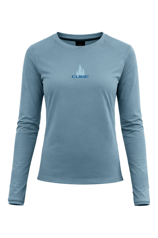 Bluza CUBE MTB WS Round Neck Soft Touch L/S Blue