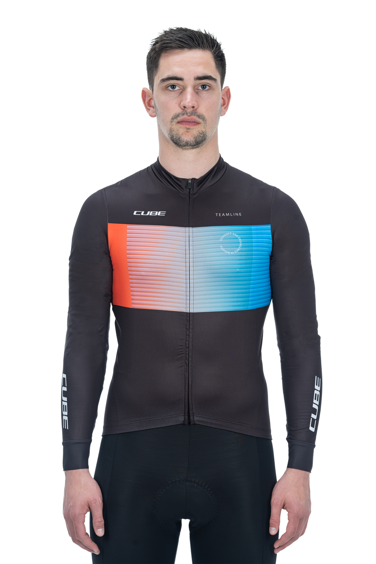 Bluza CUBE Teamline L/S Black-blue-red
