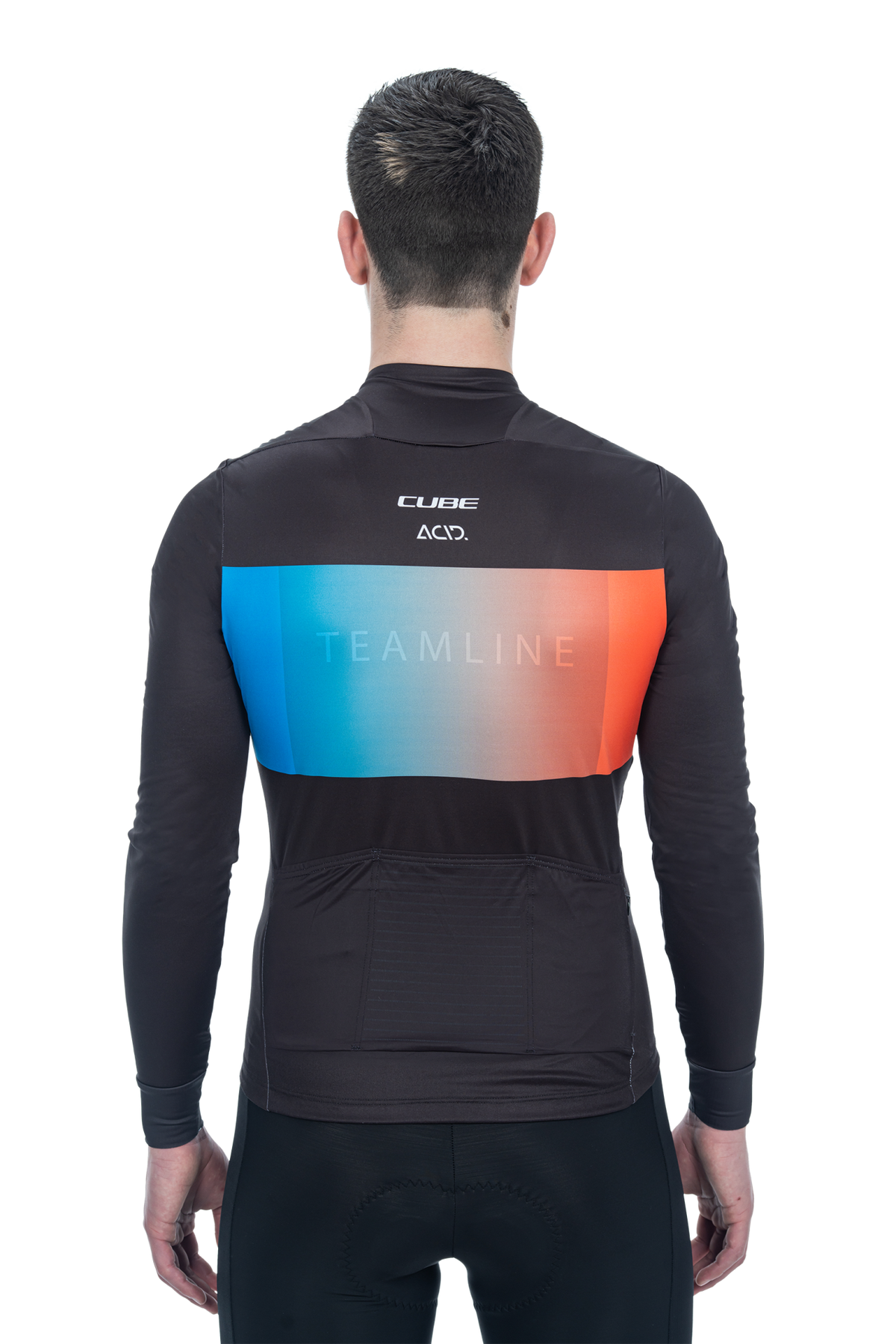 Bluza CUBE Teamline L/S Black-blue-red