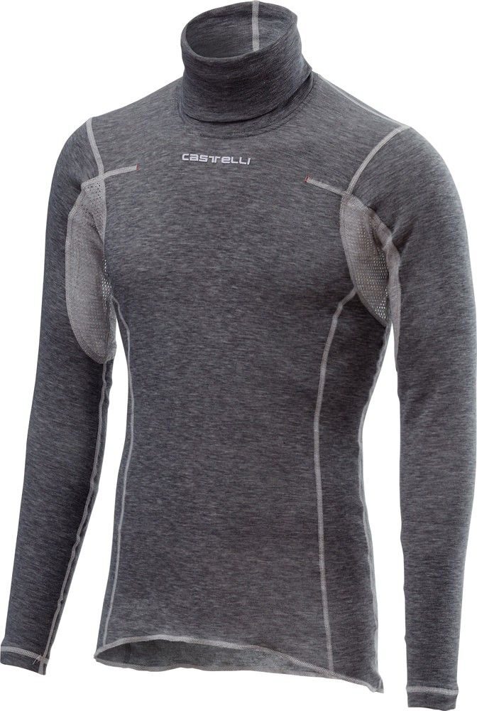 bluza de corp cu guler castelli flanders neck warm gri l 1