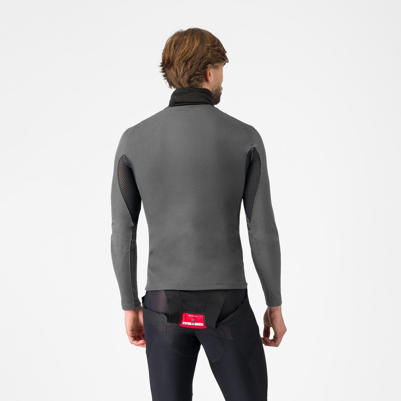 Bluza de corp cu guler Castelli Flanders Neck Warm Gri XL